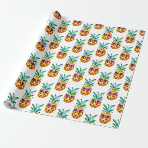 PineapplePattern Water colorsイラストレーション ラッピングペーパー