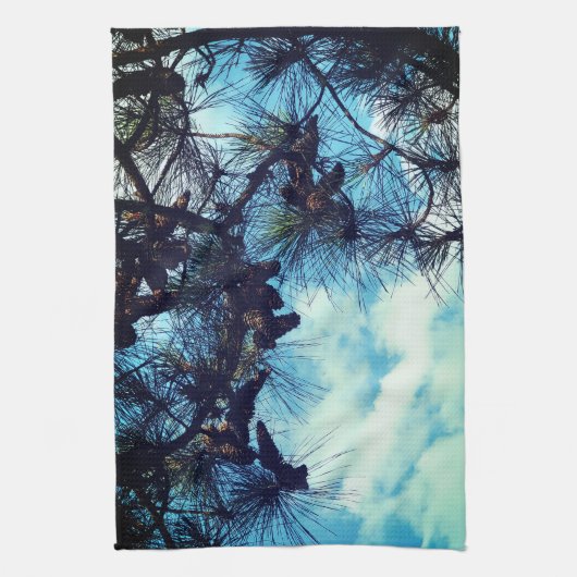 PineCone装飾 キッチンタオル (縦)