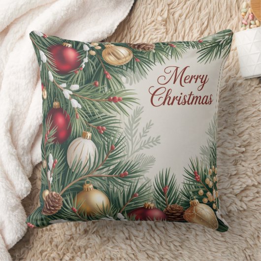 Pinecone Festive Frame クッション (ブランケット)