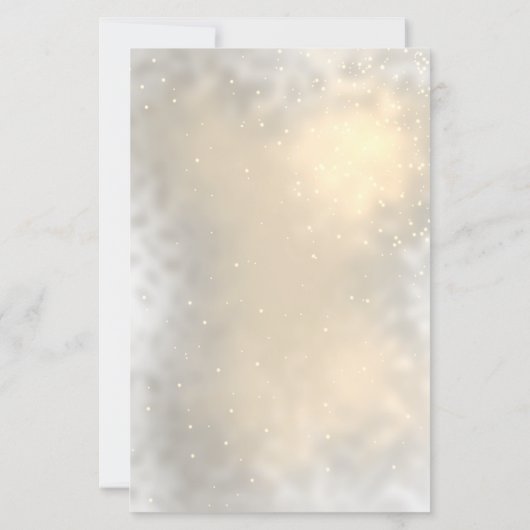 Pinecone String Lights Winter  Wedding Menu Card (裏面)