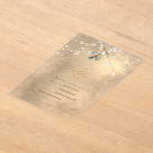 Pinecone String Lights Winter Wedding RSVP   アクリル招待状 (レイダウン)