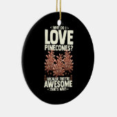 Pinecone Tree Funny Plant Mountain Forest セラミックオーナメント (右)