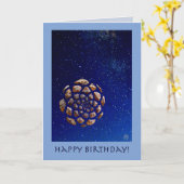 Pinecone Universe誕生日カード(聖なる書物、 経典付き) カード (黄色い花)