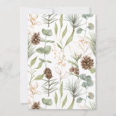 Pinecones素朴婚約写真の保存日付 セーブザデート (裏面)