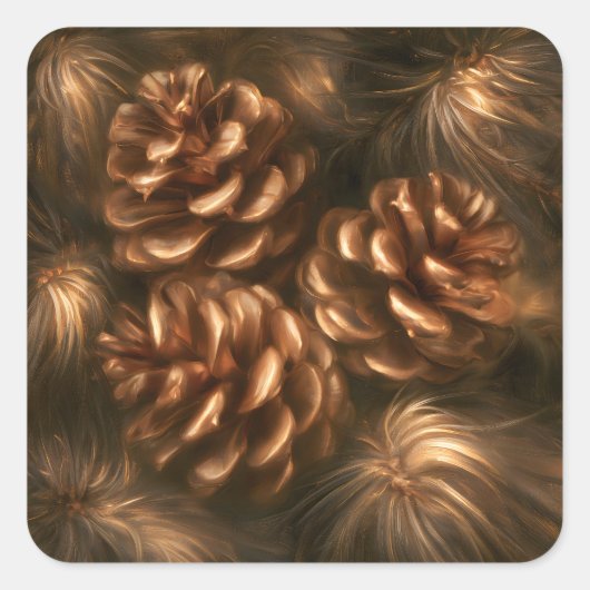Pinecones スクエアシール (正面)