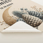 Pinecones and Crescent Moon Winter Love シェルパブランケット (3/4)