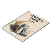 Pinecones and Crescent Moon Winter Love ノートブック (左側)