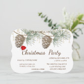 Pinecones, Santa Hat Crismas Corporatedパーティー 招待状 (スタンド正面)