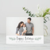 Pineneedleハッピーホリデーズモダン写真 シーズンカード (スタンド正面)