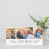 Pineneedle Joyful Wishes モダン 3 Photo Collage シーズンカード (スタンド正面)