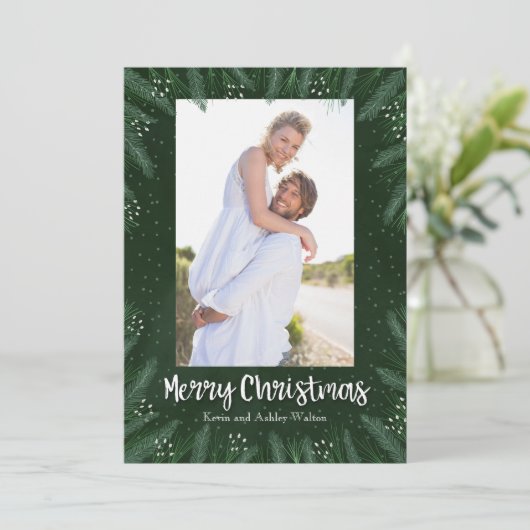 Pines Branchesクリスマスフォト シーズンカード (スタンド正面)