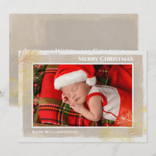 Pines Christmas Holiday写真誕生のお知らせ シーズンカード