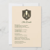 Pines & Prosecco ソーシャルクラブ バチェラーウィークエンド 招待状 (裏面)