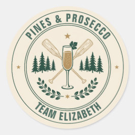 Pines & Prosecco Team Bride キャンプ・バチェラー・パーティー ラウンドシール