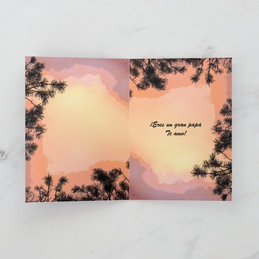 Piney Sunset Dia del Padre カード (内部)