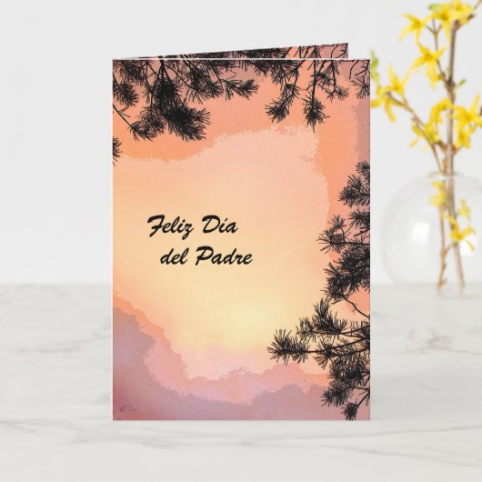 Piney Sunset Dia del Padre カード (黄色い花)