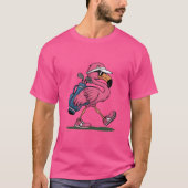 Ping フラミンゴ ゴルフ サングラス ゴルフ好き tシャツ (正面)