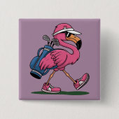 Ping Flamingo Golf Sunglasses Golf Lover  缶バッジ (正面)