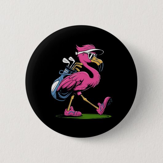 Ping Flamingo Golf Sungles Woman Ladies Men Golf L 缶バッジ (正面)