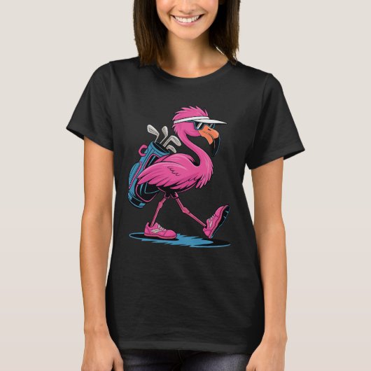 Ping Flamingo Golf Sungles Woman Ladies Men Golf L Tシャツ (正面)