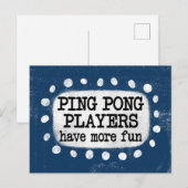 Ping Pongプレイヤーのおもしろいポストカードの追加 ポストカード (正面/裏面)