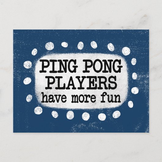 Ping Pongプレイヤーのおもしろいポストカードの追加 ポストカード (正面)