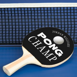 PING PONG CHAMP編集可能パーソナライズされたブラック 卓球ラケット