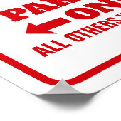 Ping Pong Champion Sign, Champion Parking Sign ポスター (角)