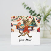 Ping Pong Christmas themed for Cat Lovers シーズンカード (スタンド正面)