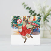 Ping Pong Christmas Themed for Siamese Cat lovers シーズンカード (スタンド正面)