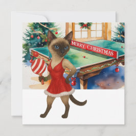 Ping Pong Christmas Themed for Siamese Cat lovers シーズンカード