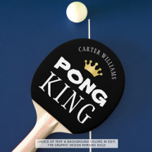PING PONG KING編集可パーソナライズされた能ブラック