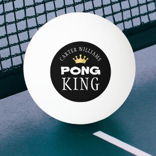 PING PONG KING ゴールドクラウン オリジナル ブラック 卓球ボール