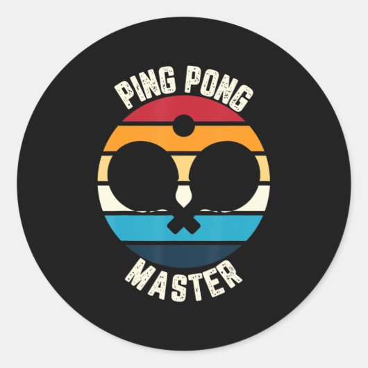 Ping Pong Master Table Tennis  ラウンドシール (正面)
