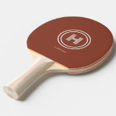 Ping Pong Paddle | モダンシンプルモノグラム 卓球ラケット (正面アングル)