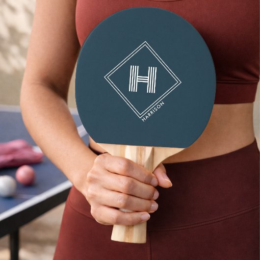 Ping Pong Paddle | モダンジオメトリックモノグラム 卓球ラケット