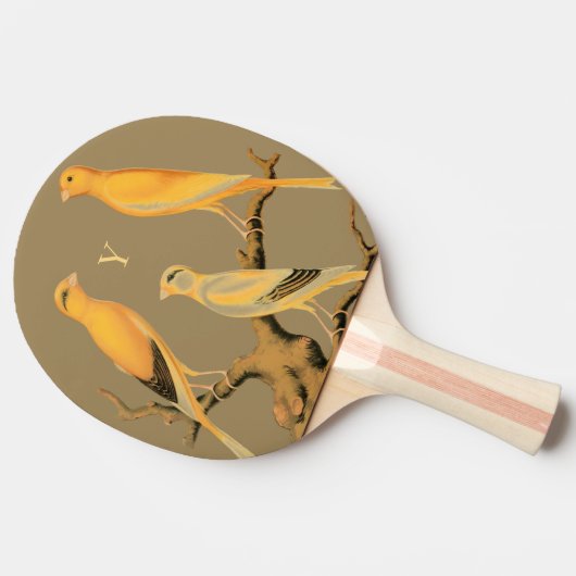 Ping Pong Paddle – ヨークシャーのカナリア デザイン 卓球ラケット (横)