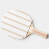 Ping Pong Paddle Beige & White Stripe 卓球ラケット (横)