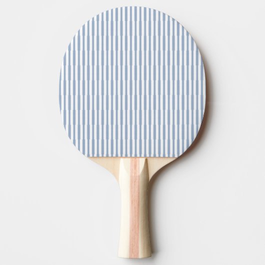 Ping Pong Paddle Blue & White Stripe Square 卓球ラケット (正面)
