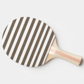 Ping Pong Paddle Brown & White Stripe 卓球ラケット (横)