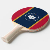 Ping pong paddle with Flag of Mississippi, USA 卓球ラケット (正面アングル)