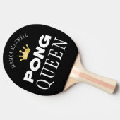 PING PONG QUEEN編集可パーソナライズされた能ブラック 卓球ラケット (横)
