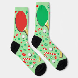 Ping-Pong Table Tennis Christmas Socks ソックス