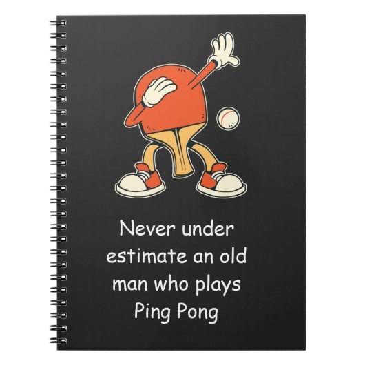Ping Pong Table Tennis Never Underestimate  ノートブック (正面)
