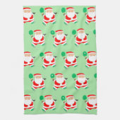Ping-Pong Table Tennis Player Christmas Towel キッチンタオル (縦)