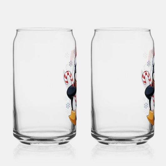 Pingouin de Noël avec Bonnet et Canne à Sucre ガラス缶 (右)