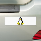 Pingouin Linux Tux バンパーステッカー (車上)