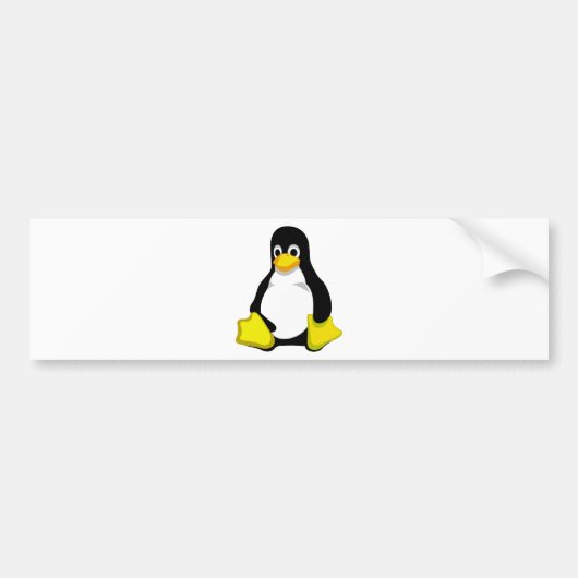 Pingouin Linux Tux バンパーステッカー (正面)