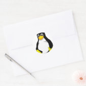 Pingouin Linux Tux ラウンドシール (封筒)
