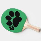 Pingpongパドル – Polydactyl Pawprint on Green 卓球ラケット (横)